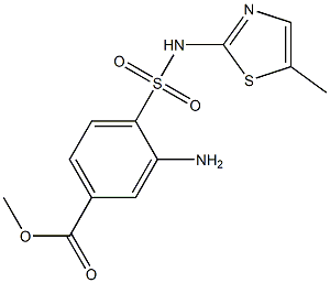 methyl 3-amino-4-[(5-methyl-1,3-thiazol-2-yl)sulfamoyl]benzoate 结构式