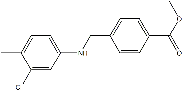 methyl 4-{[(3-chloro-4-methylphenyl)amino]methyl}benzoate 结构式