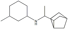 N-(1-{bicyclo[2.2.1]heptan-2-yl}ethyl)-3-methylcyclohexan-1-amine 结构式