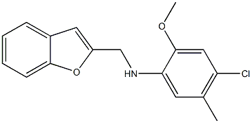 N-(1-benzofuran-2-ylmethyl)-4-chloro-2-methoxy-5-methylaniline 结构式