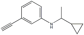 N-(1-cyclopropylethyl)-3-ethynylaniline 结构式