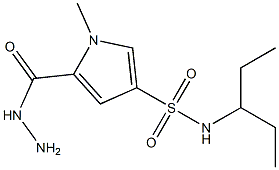 N-(1-ethylpropyl)-5-(hydrazinocarbonyl)-1-methyl-1H-pyrrole-3-sulfonamide 结构式