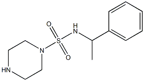 N-(1-phenylethyl)piperazine-1-sulfonamide 结构式