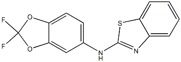 N-(2,2-difluoro-2H-1,3-benzodioxol-5-yl)-1,3-benzothiazol-2-amine 结构式