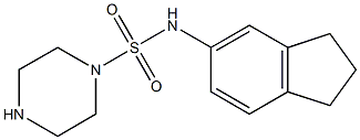 N-(2,3-dihydro-1H-inden-5-yl)piperazine-1-sulfonamide 结构式