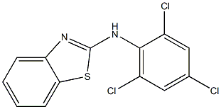 N-(2,4,6-trichlorophenyl)-1,3-benzothiazol-2-amine 结构式