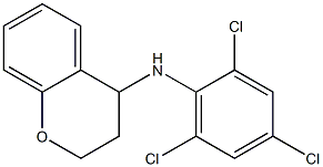 N-(2,4,6-trichlorophenyl)-3,4-dihydro-2H-1-benzopyran-4-amine 结构式