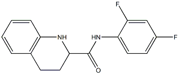 N-(2,4-difluorophenyl)-1,2,3,4-tetrahydroquinoline-2-carboxamide 结构式