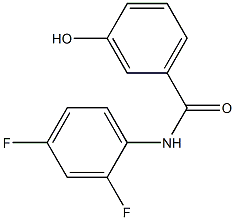 N-(2,4-difluorophenyl)-3-hydroxybenzamide 结构式