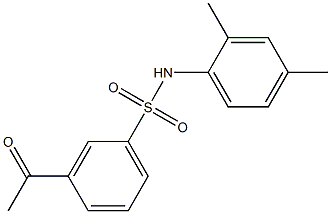 N-(2,4-dimethylphenyl)-3-acetylbenzene-1-sulfonamide 结构式