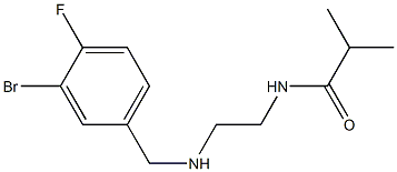 N-(2-{[(3-bromo-4-fluorophenyl)methyl]amino}ethyl)-2-methylpropanamide 结构式