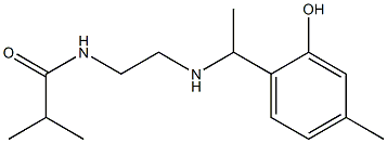 N-(2-{[1-(2-hydroxy-4-methylphenyl)ethyl]amino}ethyl)-2-methylpropanamide 结构式