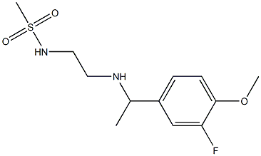 N-(2-{[1-(3-fluoro-4-methoxyphenyl)ethyl]amino}ethyl)methanesulfonamide 结构式