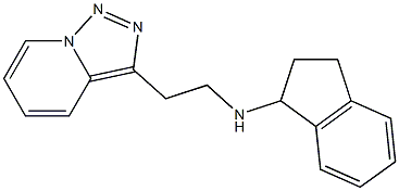 N-(2-{[1,2,4]triazolo[3,4-a]pyridin-3-yl}ethyl)-2,3-dihydro-1H-inden-1-amine 结构式