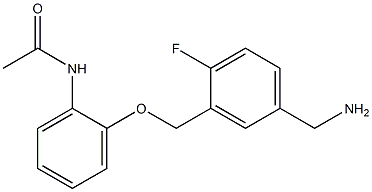 N-(2-{[5-(aminomethyl)-2-fluorophenyl]methoxy}phenyl)acetamide 结构式