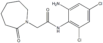 N-(2-amino-4,6-dichlorophenyl)-2-(2-oxoazepan-1-yl)acetamide 结构式