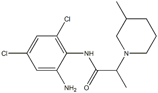 N-(2-amino-4,6-dichlorophenyl)-2-(3-methylpiperidin-1-yl)propanamide 结构式