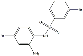 N-(2-amino-4-bromophenyl)-3-bromobenzene-1-sulfonamide 结构式