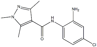 N-(2-amino-4-chlorophenyl)-1,3,5-trimethyl-1H-pyrazole-4-carboxamide 结构式