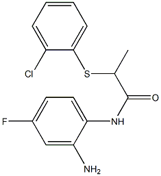 N-(2-amino-4-fluorophenyl)-2-[(2-chlorophenyl)sulfanyl]propanamide 结构式