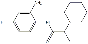 N-(2-amino-4-fluorophenyl)-2-piperidin-1-ylpropanamide 结构式