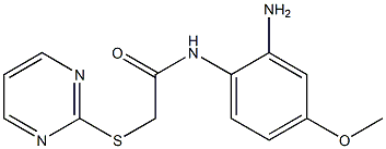 N-(2-amino-4-methoxyphenyl)-2-(pyrimidin-2-ylsulfanyl)acetamide 结构式