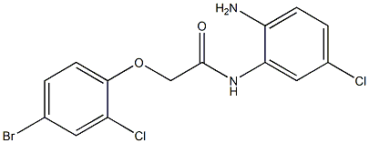 N-(2-amino-5-chlorophenyl)-2-(4-bromo-2-chlorophenoxy)acetamide 结构式