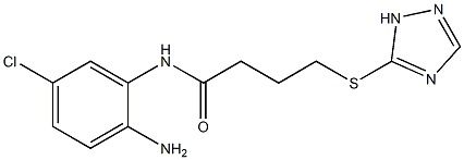 N-(2-amino-5-chlorophenyl)-4-(1H-1,2,4-triazol-5-ylsulfanyl)butanamide 结构式