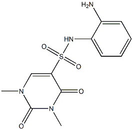 N-(2-aminophenyl)-1,3-dimethyl-2,4-dioxo-1,2,3,4-tetrahydropyrimidine-5-sulfonamide 结构式