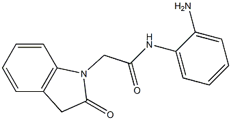 N-(2-aminophenyl)-2-(2-oxo-2,3-dihydro-1H-indol-1-yl)acetamide 结构式