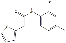 N-(2-bromo-4-methylphenyl)-2-thien-2-ylacetamide 结构式