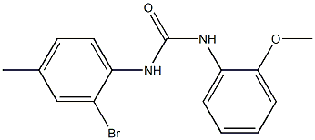 N-(2-bromo-4-methylphenyl)-N'-(2-methoxyphenyl)urea 结构式