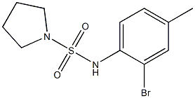 N-(2-bromo-4-methylphenyl)pyrrolidine-1-sulfonamide 结构式