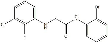 N-(2-bromophenyl)-2-[(3-chloro-2-fluorophenyl)amino]acetamide 结构式