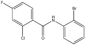 N-(2-bromophenyl)-2-chloro-4-fluorobenzamide 结构式