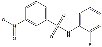 N-(2-bromophenyl)-3-nitrobenzene-1-sulfonamide 结构式