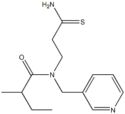 N-(2-carbamothioylethyl)-2-methyl-N-(pyridin-3-ylmethyl)butanamide 结构式