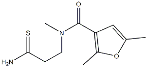 N-(2-carbamothioylethyl)-N,2,5-trimethylfuran-3-carboxamide 结构式