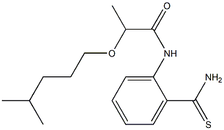 N-(2-carbamothioylphenyl)-2-[(4-methylpentyl)oxy]propanamide 结构式