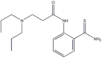 N-(2-carbamothioylphenyl)-3-(dipropylamino)propanamide 结构式