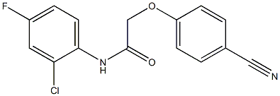 N-(2-chloro-4-fluorophenyl)-2-(4-cyanophenoxy)acetamide 结构式