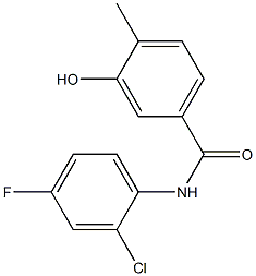 N-(2-chloro-4-fluorophenyl)-3-hydroxy-4-methylbenzamide 结构式