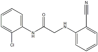N-(2-chlorophenyl)-2-[(2-cyanophenyl)amino]acetamide 结构式