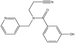 N-(2-cyanoethyl)-3-hydroxy-N-(pyridin-3-ylmethyl)benzamide 结构式