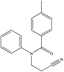 N-(2-cyanoethyl)-4-methyl-N-phenylbenzamide 结构式
