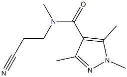 N-(2-cyanoethyl)-N,1,3,5-tetramethyl-1H-pyrazole-4-carboxamide 结构式