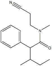 N-(2-cyanoethyl)-N,3-dimethyl-2-phenylpentanamide 结构式