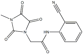 N-(2-cyanophenyl)-2-(3-methyl-2,4,5-trioxoimidazolidin-1-yl)acetamide 结构式