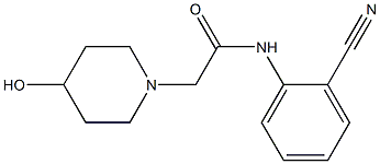N-(2-cyanophenyl)-2-(4-hydroxypiperidin-1-yl)acetamide 结构式