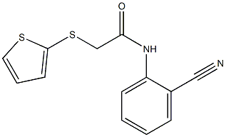 N-(2-cyanophenyl)-2-(thiophen-2-ylsulfanyl)acetamide 结构式